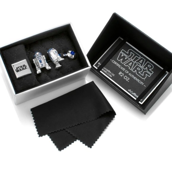 Neiman Marcus - Star Wars R2-D2 Sterling Silver Cuff Links - NWT ($495 in store) - Picture 6 of 16